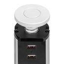 Multipresa Estraibile Vertikal in Alluminio e Plastica Emuca Bianco