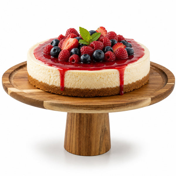 sconto Alzatina per Dolci Ø30x13 cm Alzata Vassoio da Portata in Legno di Acacia