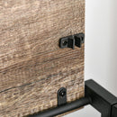 Scrivania Pieghevole 90x45x74 cm in Legno e Metallo Marrone