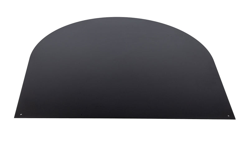 Piastra Salvapavimento Semitonda Protezione per Stufe e Camini in Ferro 74x74 cm