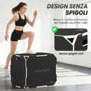 Plyo Box 3 in 1 Box Pliometrico 76x61x51 cm per Salti Antiscivolo con Maniglie per Allenamento in Legno Nero      