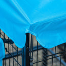 Pollaio Gabbia per Galline da Esterno 200x165,5x103 cm in Metallo Blu