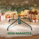 Albero di Natale Innevato 150 cm 398 Rami con Pigne e Bacche Rosse Base in Metallo Verde      