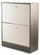 Étagère à Chaussures 2 Compartiments en MDF 63x24x80 cm Soriani Blanc et Gris Foncé
