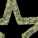 Stella Luminosa di Natale 3D in Metallo con 2400 LED Luce Calda Larghezza 70 cm