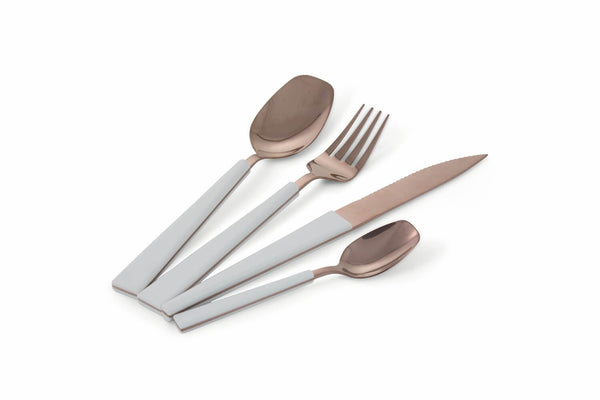 Ménagère de Service 24 Pièces en Acier Villa d'Este Home Tivoli Cuivre Blanc prezzo