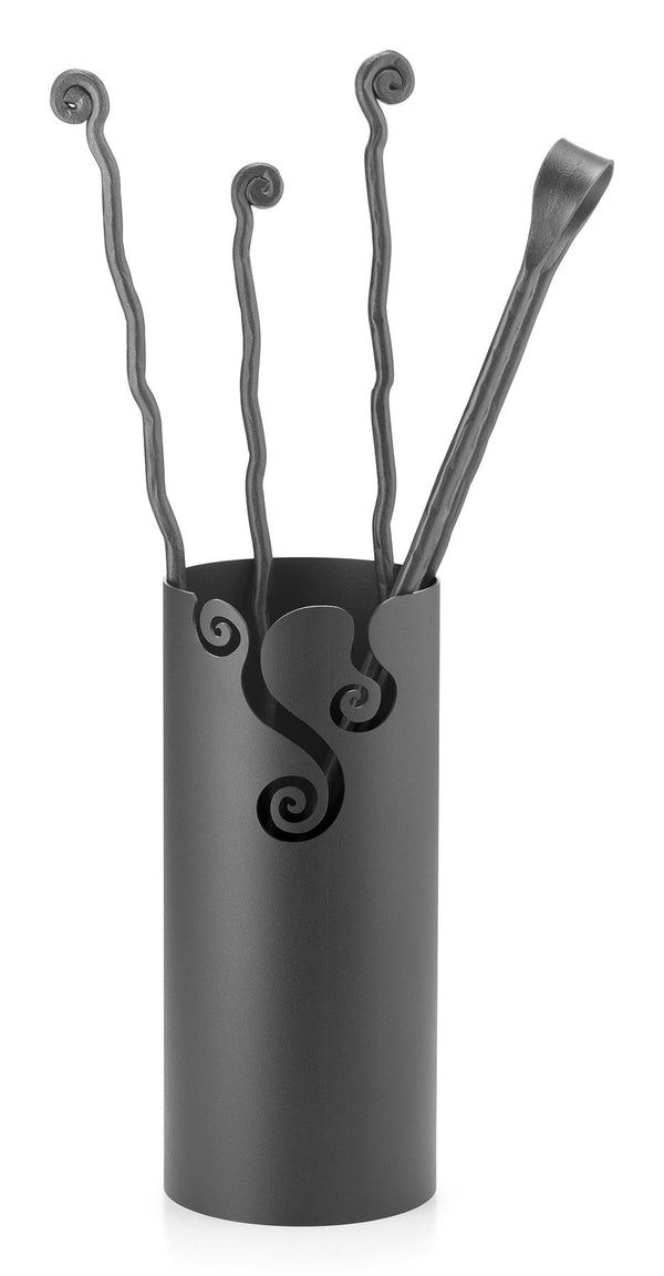 Ensemble de cheminée 4 pièces avec tonneau Ø15x60 cm en fer Belfer 3001 anthracite prezzo