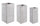 Ensemble de 3 grands vases graffiti carrés blancs
