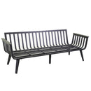 Set Salotto da Giardino Divano 2 Poltrone e Tavolino in Alluminio Medford Antracite