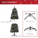 Albero di Natale Artificiale Innevato 150 cm 360 Rami con Bacche Verde