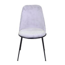 Sedia Kiev 49x56xh44/85 cm in Tessuto Velluto Grigio/Nero