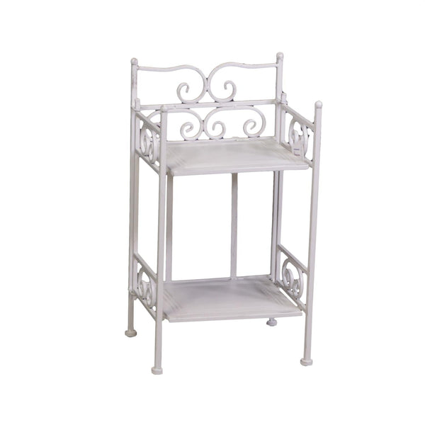 Portapiante 2 ripiani 25x23xh48 cm in Metallo New Jessica Bianco acquista