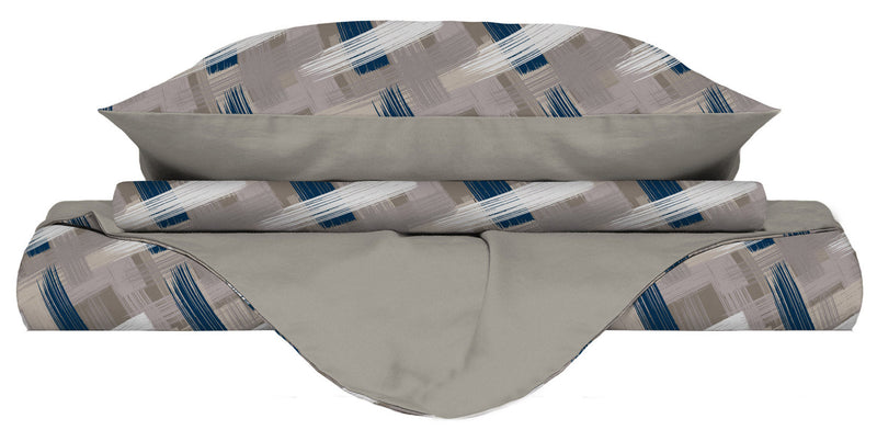 Copripiumino con stampa sul Sacco e Federe Doubleface Pennellate