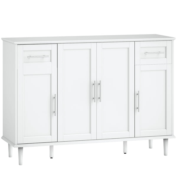 Credenza Buffet Elegante 120x38x86 cm con 2 Cassetti e 3 Armadietti in Legno Bianco online