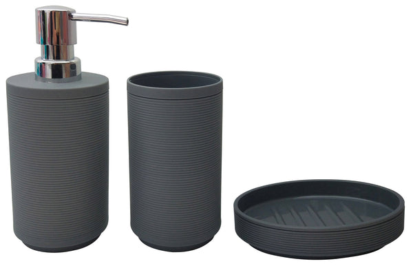 Set de 3 Accessoires de Salle de Bain en Abs Gris acquista