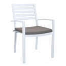 Poltrona Formentera con Cuscino 46x62x84 h cm in Alluminio Bianco