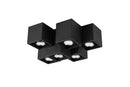 Plafoniera da Interno a LED in Metallo Nero Opaco