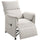 Poltrona Reclinabile Elettrica con Telecomando 80x83x104 cm in Tessuto Effetto Velluto Crema