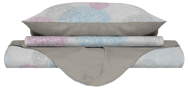 Housse de couette avec imprimé sur le sac et les taies d'oreiller Molécules réversibles acquista
