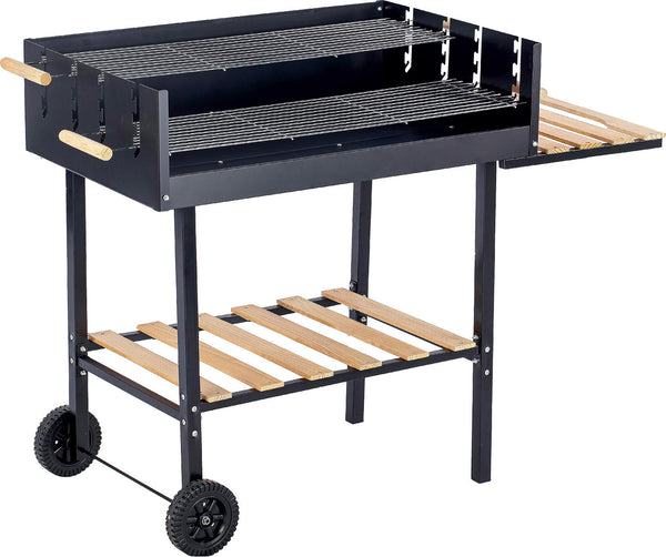 Barbecue a Carbone Carbonella 118x56x92 cm in Acciaio con Ruote Gaucho sconto