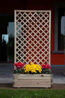 Fioriera da Giardino con Traliccio 180x44x90 cm in Legno