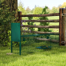 Gabbia Trappola per Animali Piccoli 100x25x28 cm conPorta e Maniglia in Acciaio Verde Scuro      