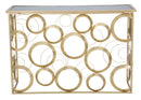 Console Globe 120x40,5x81,5 cm in Ferro e Vetro Oro