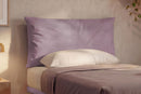 Letto Singolo con Rete Rivestita Microfibra Glicine Tessis Testata Soft Varie Misure