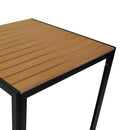 Tavolo da Giardino 80x80xh75 cm in Alluminio Polywood Antracite