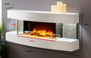 Camino Elettrico da Parete Effetto Fiamma 2000W CheminArte Lounge Bianco