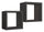 Lot de 2 Etagères Cubes Murales Carrées en Panneau de Fibres Q-Bis Maxi Noir