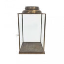 Lanterna Nancy Piccola 14,5x14,5x25 h cm in Acciaio Ottone antico