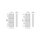 Set Organizer per Cassetti da Bagno Laterali in Plastica Emuca Tidy Grigio Antracite