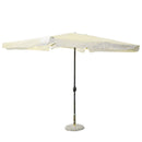 Ombrellone Rettangolare da Giardino 3x2m 6 Stecche Ecrù