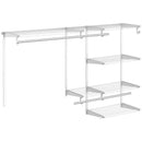 Set Appendiabiti a Muro 178,2x38,8x128 cm con 5 Mensole e 3 Barre Salvaspazio Bianco