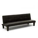 Divano Letto 165x70x67 cm in Similpelle Nero