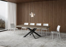 Tavolo Allungabile 140-244x90x77 cm Volantis Premium Tortora Telaio Antracite 