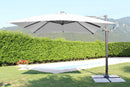 Ombrellone da Giardino con Led Pitagora 3x4 m in Alluminio Antracite Telo Grigio