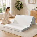 Materasso Pieghevole in Memory Foam 120x195x10 cm con Rivestimento Lavabile Grigio      