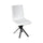 Chaise Aury 40/44x42x86 cm Pieds anthracite simili cuir Blanc