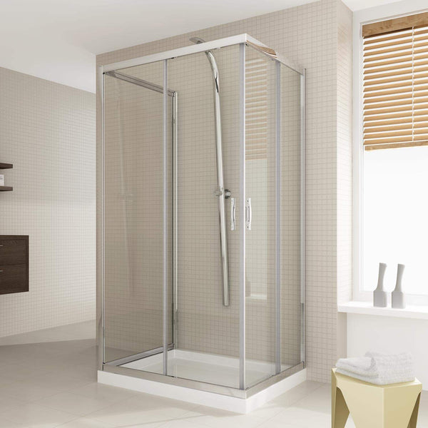 Cabine De Douche 3 Côtés 2 Portes Coulissantes En Cristal H198 Fosterberg Odense Trio online