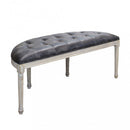 Panca Margi in in Ecopelle Vintage Grigio 125x45x48 h cm in Legno Tortora