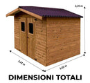 Casetta Box da Giardino 3,16x2,4 m Senza Pavimento in Legno Picea Massello 19mm Tetto a Lastre Therma