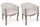 Lot de 2 Fauteuils 60x60x70h cm Diva Naturel