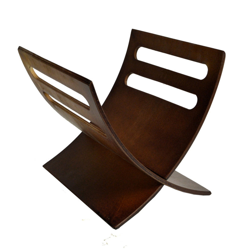 Portariviste in Legno 30x25H29cm Noce