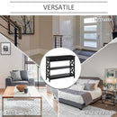 Consolle Ingresso 2 Cassetti 100x30,5x80 cm in MDF Nero