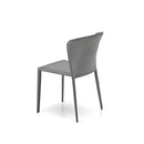 Set 4 Sedie 49x56xH82 cm in Similcuoio Break Grigio Chiaro
