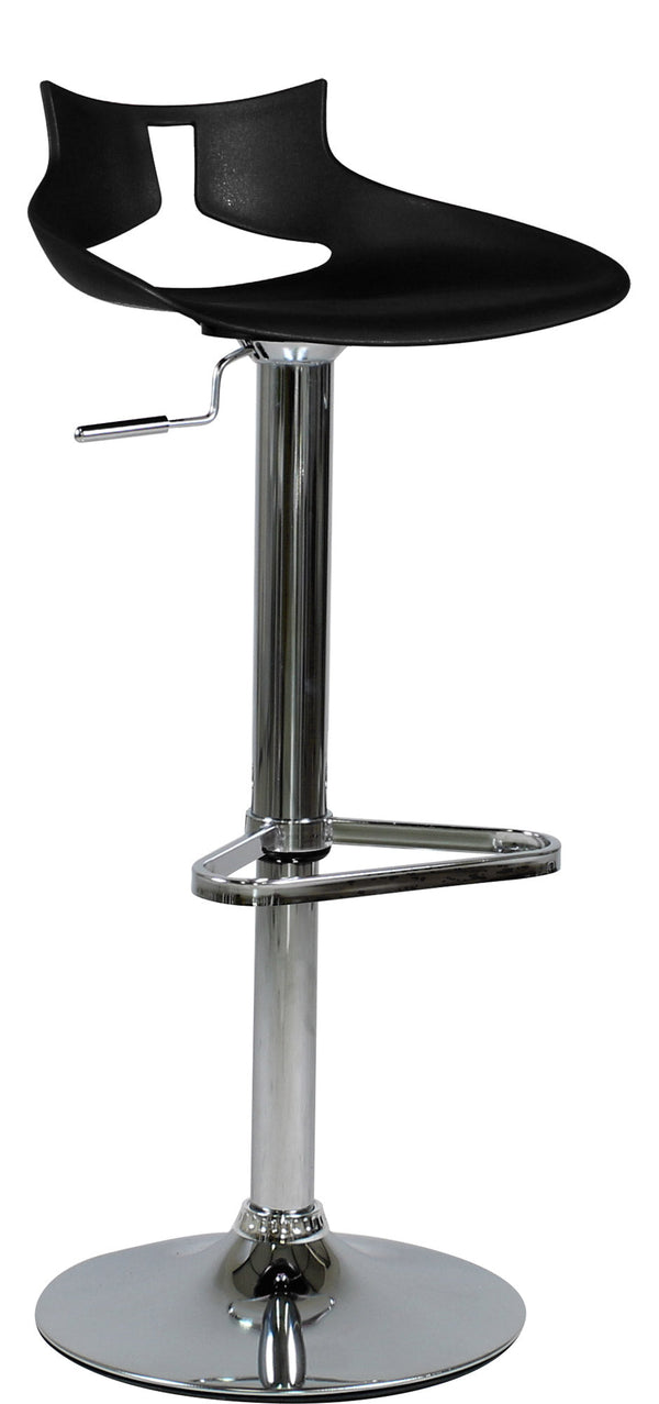 Tabouret avec vérin à gaz et siège pivotant en polypropylène noir Vandi sconto