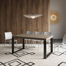 Tavolo Allungabile 160-420x90x77 cm Tecno Premium Tortora Telaio Antracite 