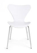 Set 4 Sedie 50x49,5x82 cm Tessa in Plastica Bianco